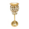 Satin Gold Elegant Metal Crystal Glass Candleholder Wedding Table Centrepiece 44*16 cm