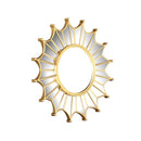 Decorative Sun Shape Silver Frame Wall Mirror 64 cm