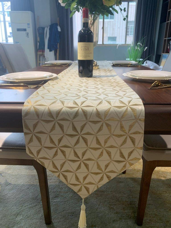 Table Runner Kitchen and Dining Abstract Beige 210*30 cm
