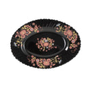 Royal Floral Pattern Opal Glass Dinnerware Set of 32 pcs with Dinner Plate Bowls Serveware
