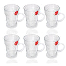 Premium Lead Free Glass Tea Cup Set of 6 pcs 170 ml