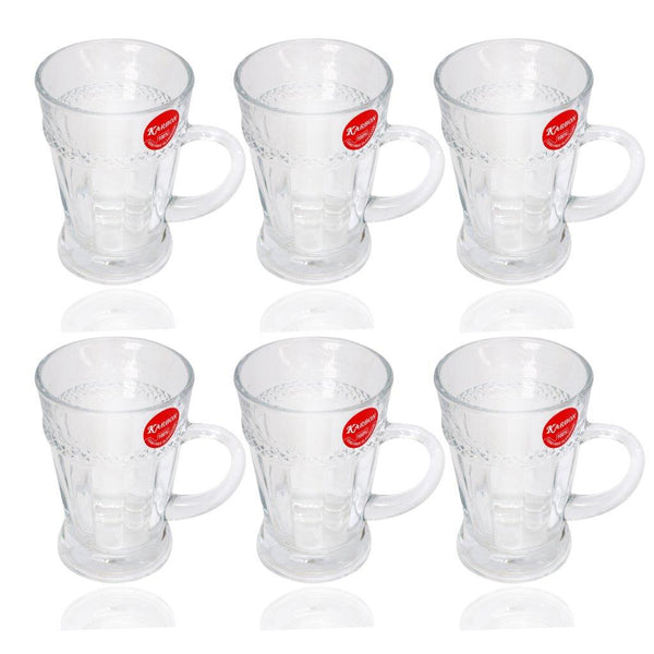 Premium Lead Free Glass Tea Cup Set of 6 pcs 170 ml