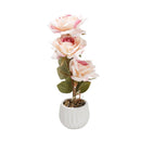 Realistic Touch Artificial Rose Flower Deco Artistic Pot 30 cm
