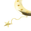 Decorative Ramadan Arabic Style Gold Metal Crescent Moon Chimes 20*65 cm