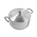 Aluminum Deep Stockpot Heavy Base Casserole with Lid Set of 7 Pcs