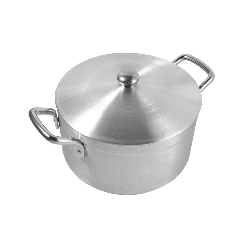 Aluminum Deep Stockpot Heavy Base Casserole with Lid Set of 7 Pcs