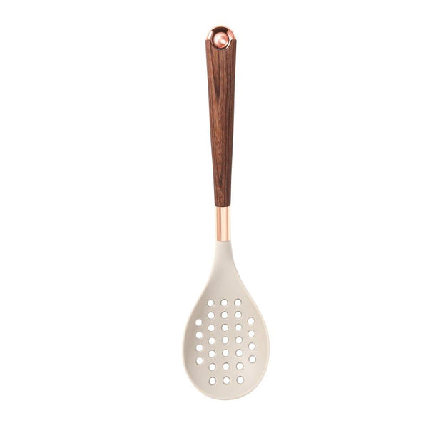 Easy Grip Silicone Strainer Spoon Heat Resistant Handle 34.5 cm