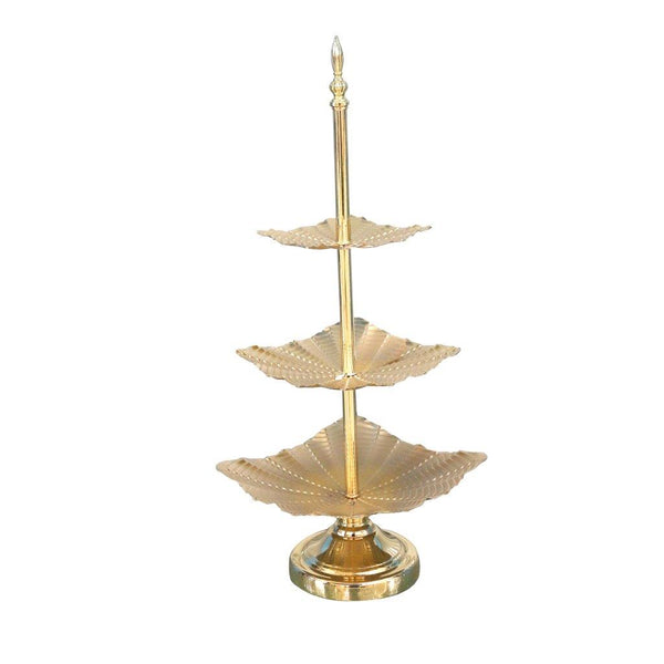 Royal Design Iron Metal Cake and Fruit Plate Stand Cake Stand 3 Tier Silver 14.5;19;24(height:60 cm)