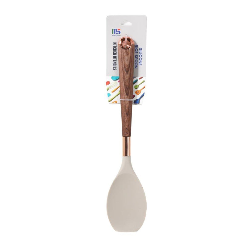 Easy Grip Silicone Spatula Spoon Heat Resistant Handle 33 cm