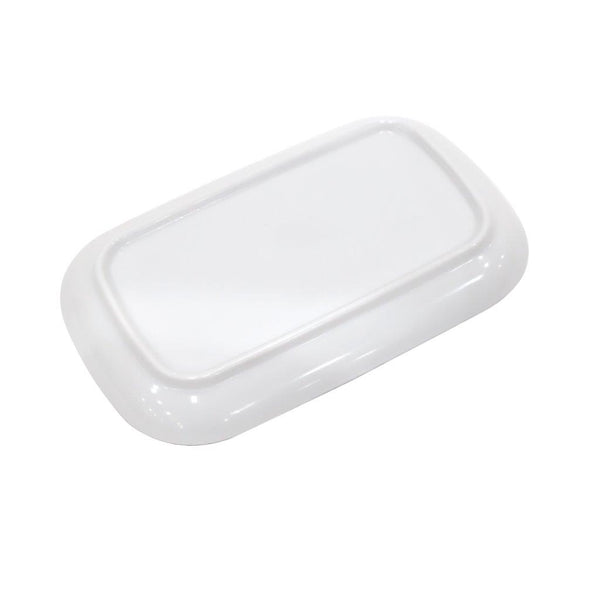 Melamine Serveware Dinnerware Rectangular Plate Plain White 8 inch