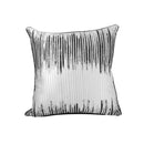 Modern Decorative Silver Black Lines Print Cushion Cover Pillowcase 50*50 cm