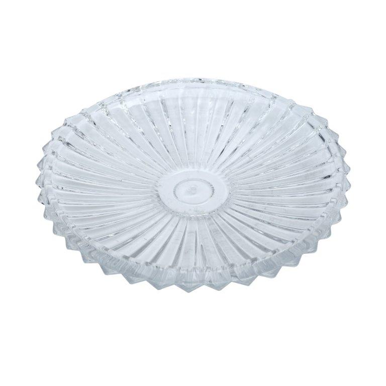 Crystal Glass Round 2 Tier Cake Stand