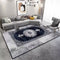 Sapphire Traditional Medallion Reed Machine Woven Indoor Area Rug Carpet Grey with Vintage Lace Border 160*230 cm