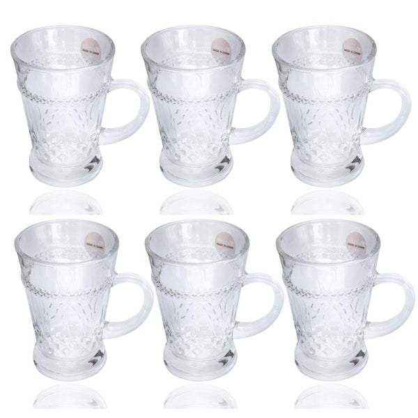 Premium Lead Free Glass Tea Cup Set of 6 pcs 170 ml