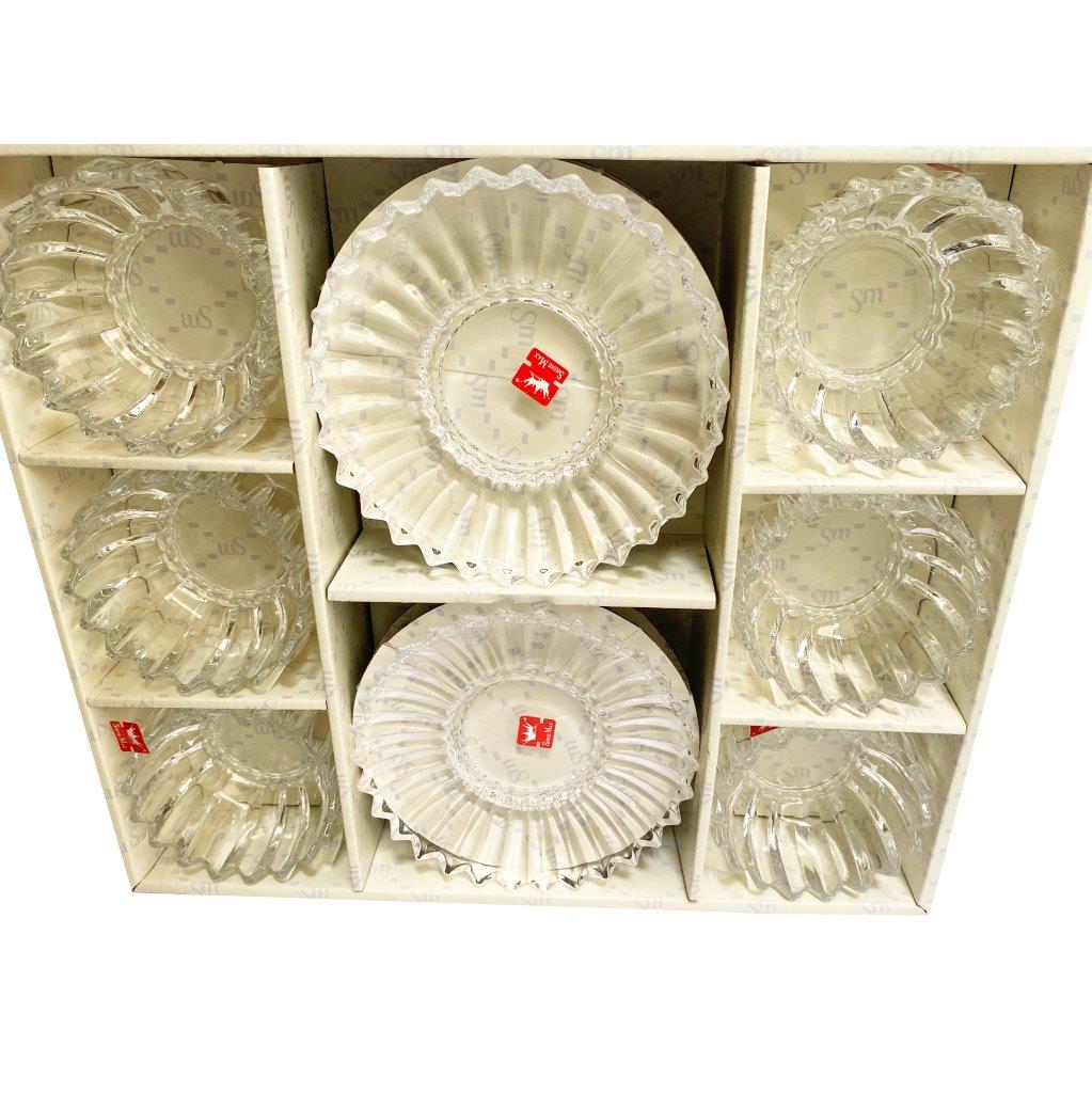 Buy Online Glass Ice Cream & Dessert Bowl w/ Saucer Set/6 Pcs 10*6.5/16 ...