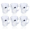 Premium Lead Free Glass Tea Cup Set of 6 pcs 225 ml