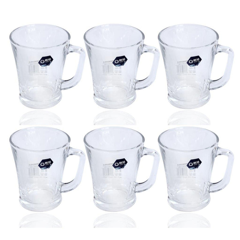 Premium Lead Free Glass Tea Cup Set of 6 pcs 225 ml