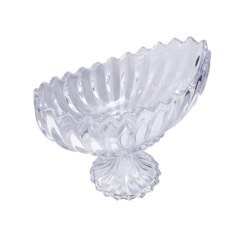 Crystal Glass Round Footed Fruit Bowl 28*14*20 cm