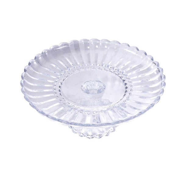 Crystal Glass Round Footed Fruit Bowl 29.5*3.5 cm