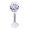 Home Decor Crystal Glass Satin Silver Table Top Candleholder 25 cm