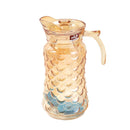 Rose Gold Glass Beverage and Water Jug with Lid 1.7 Liter