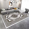 Milanes Modern Art Mediallion Design Machine Woven Indoor Area Rug Carpet Beige and Grey with Royal Print Design Border 200*300 cm