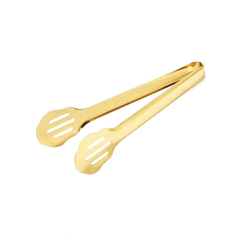 Gold Stainless Steel Kitchen and BBQ Tongs - 23 cm, 82 g