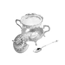 Silver Plated Sugar Pot with Spoon 14 cm