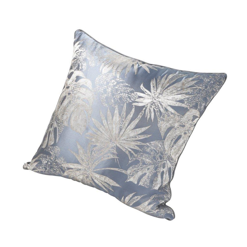 Modern Decorative Silver Blue Floral Print Cushion Cover Pillowcase 50*50 cm