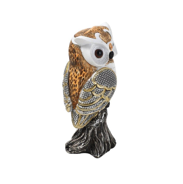 Sculpture Statue Resin Figurine Owl Mix Colour 8.5*8*17.5 cm
