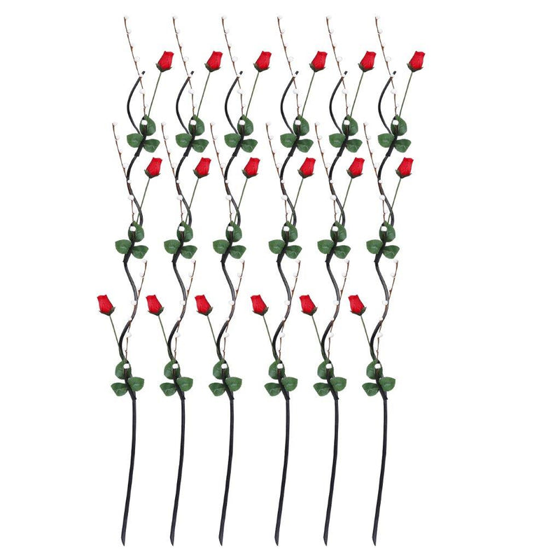 Realistic Touch Pink Rose Artificial Flower Stems Garland Set of 5 For Vase Centerprice Wedding Party 1.55 Meter
