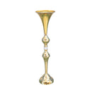 Satin Gold Elegant Metal Flower Vase Wedding Table Centrepiece 56*14.5 cm