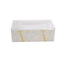 Premium Quality White Gold Thunder Design Acrylic Rectangular Tissue Box Napkin Holder 12*22*8 cm