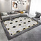 Contemporary Geometric Textured Machine Woven Indoor Area Rug Carpet Silver Black with Grey Border 200*300 cm