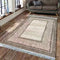 Alonso Modern Artistic Design Machine Woven Indoor Area Rug Carpet Beige with Floral Frame Border 160*230 cm