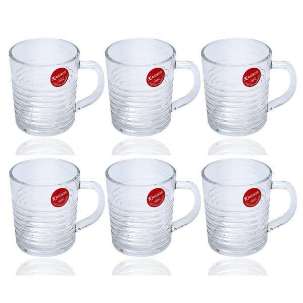 Premium Lead Free Glass Tea Cup Set of 6 pcs 230 ml