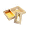 Engraved Deco Gold Candy Box Nuts and Chocolates Serving Tray 2 Compartments with Lid 35.5*24*6.5 cm