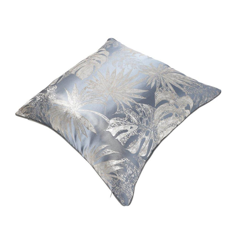 Modern Decorative Silver Blue Floral Print Cushion Cover Pillowcase 50*50 cm