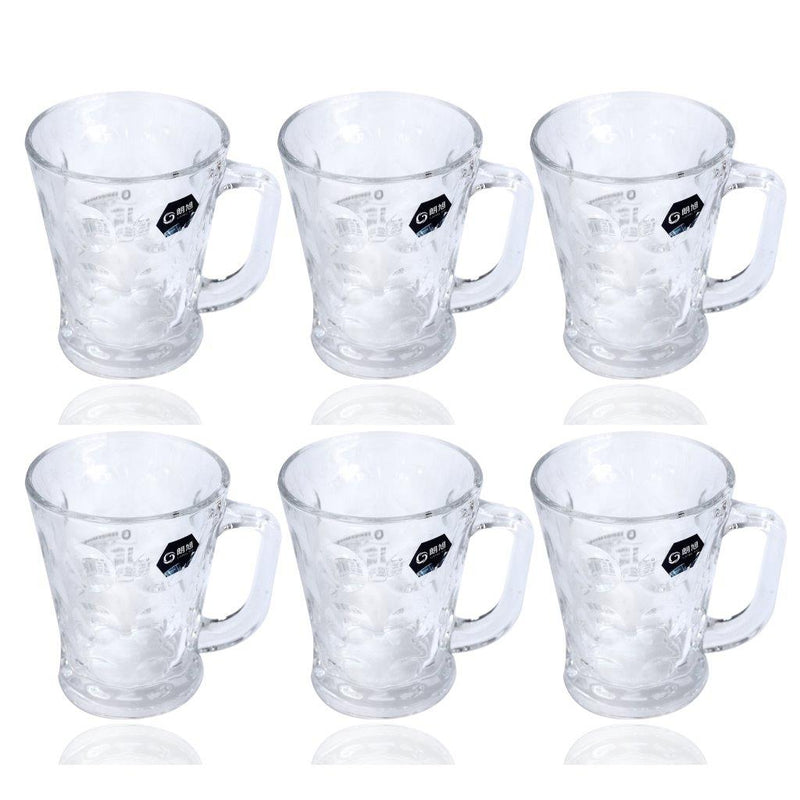 Premium Lead Free Glass Tea Cup Set of 6 pcs 225 ml