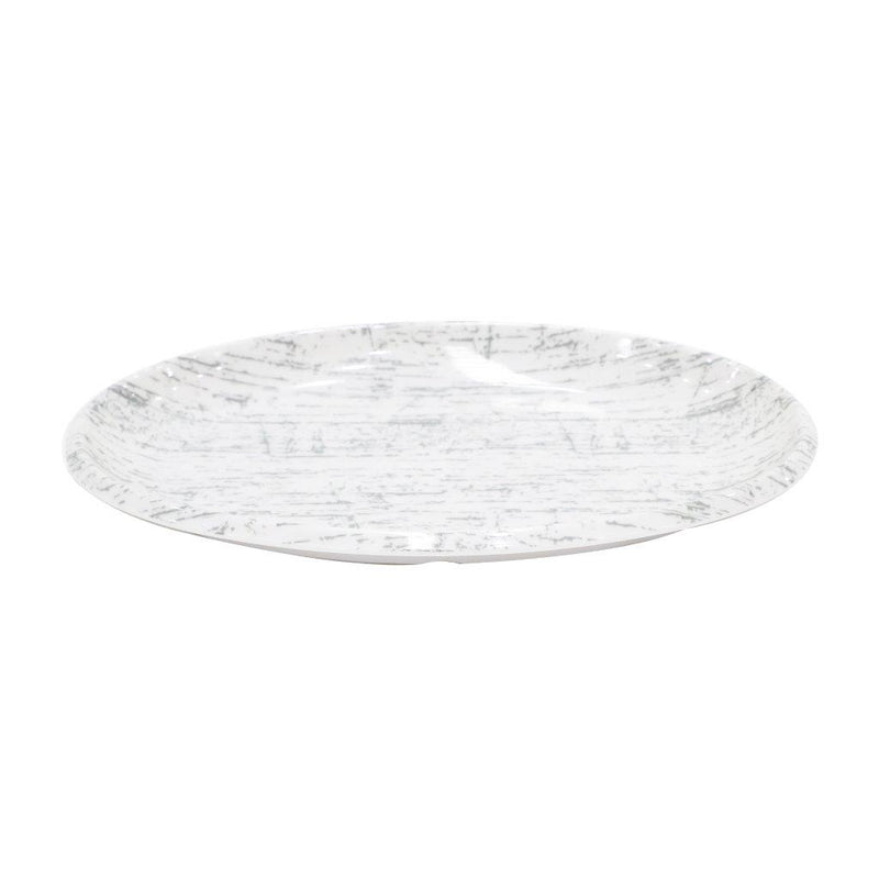 Melamine Serveware Dinnerware Oval Plate Plain White 14 inch