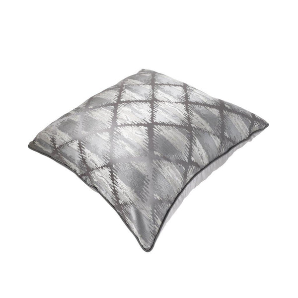 Modern Decorative Metallic Silver Geometric Pattern Cushion Cover Pillowcase 50*50 cm