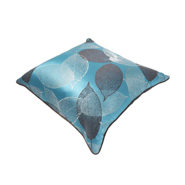 Modern Decorative Blue Leaf Print Cushion Cover Pillowcase 50*50 cm