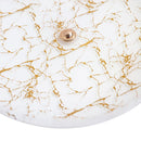 Luxury Decor Glass White and Gold Round Footed Fruit Bowl 31*14 cm