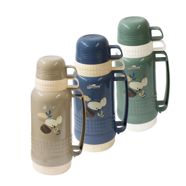 Vacuum Insulated Portable Plastic Multi-color Travel Flask Thermos Flask 1.8L
