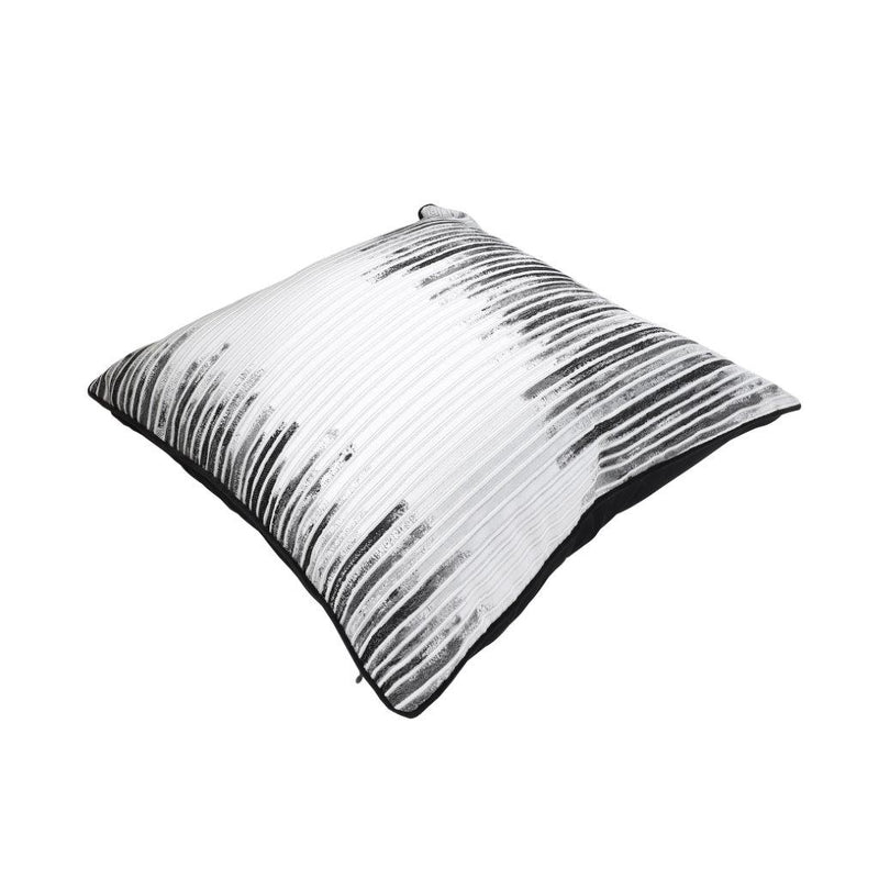 Modern Decorative Silver Black Lines Print Cushion Cover Pillowcase 50*50 cm