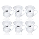 Premium Lead Free Glass Tea Cup Set of 6 pcs 135 ml