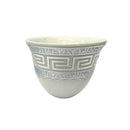Ceramic Coffee Cawa Shafee Cup Set of 12 Pcs Set Silver 90 ml