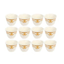 Ceramic Coffee Cawa Shafee Cup Set of 12 Pcs Set 80 ml Multiple Patterns