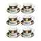 Ceramic Coffee Cup and Saucer Set of 6 pcs Print Design 90 ml