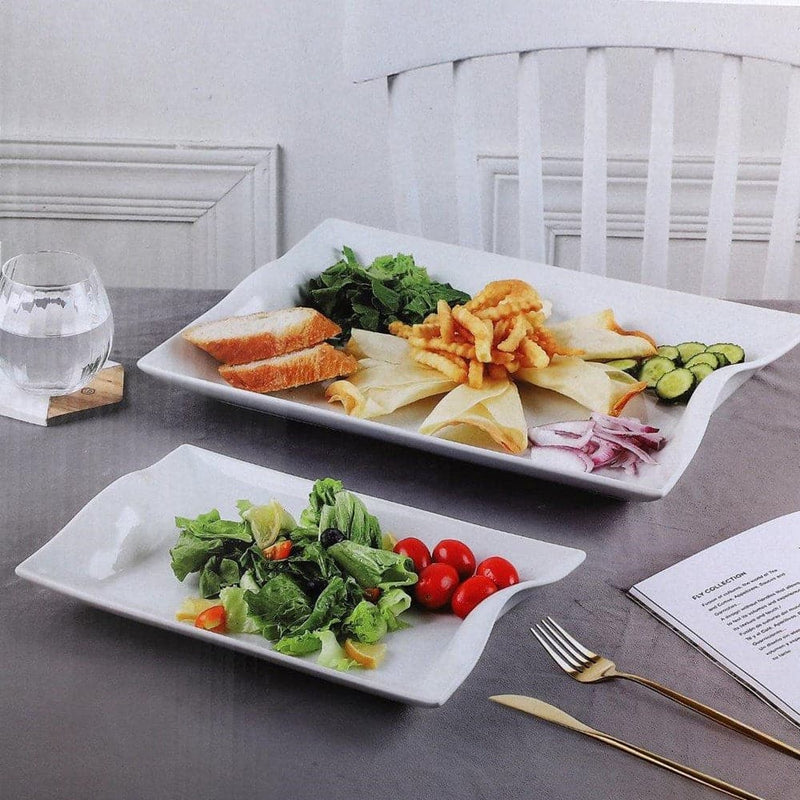 Ceramic Fruits Vegetables Salad Serving Plate Set of 2 12 inch+16 inch